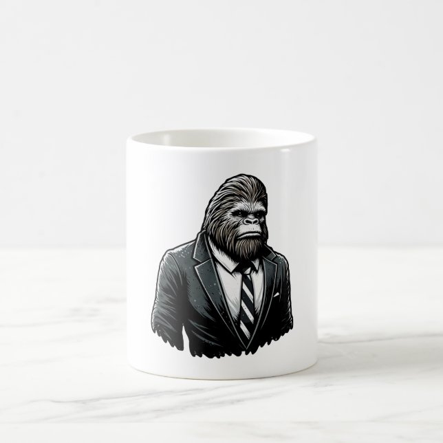 All Business Bigfoot - Funny Stylish Sasquatch Kaffeetasse (Mittel)