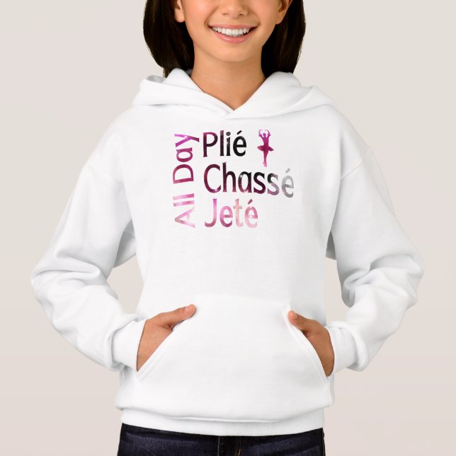 All Day Plies, Jagd, Jete Ballet Design Hoodie (Vorderseite)
