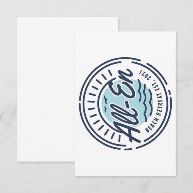 All-En Beach Retreat Danke Karte (Vorne/Hinten)