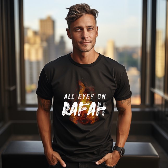ALL EYES ON RAFAH Black T - Shirt for man (Von Creator hochgeladen)