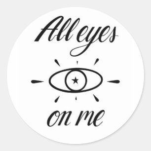 All Eyes Runder Aufkleber