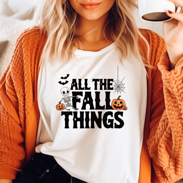 All Fall Things Funny Halloween Tri-Blend Shirt (Von Creator hochgeladen)
