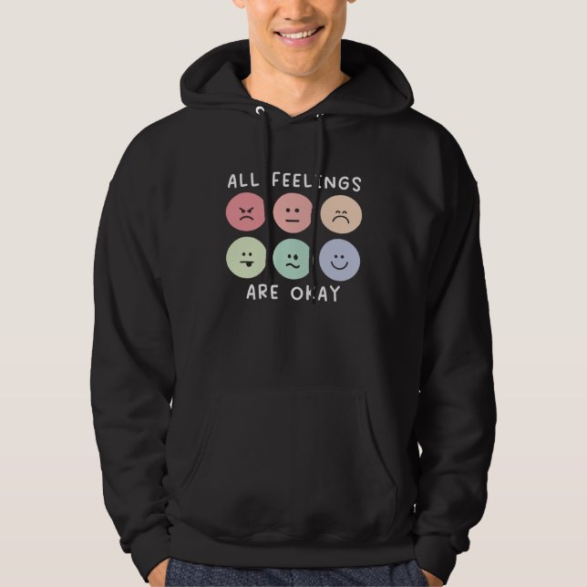 All Feelings Are Okay Suicide Awareness Mental Hea Hoodie (Vorderseite)
