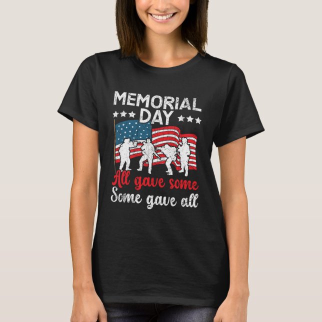 All Gave Some Some Gave All USA Flag American Memo T-Shirt (Vorderseite)