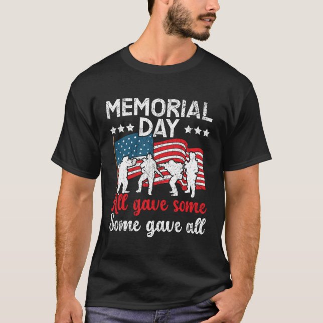 All Gave Some Some Gave All USA Flag American Memo T-Shirt (Vorderseite)