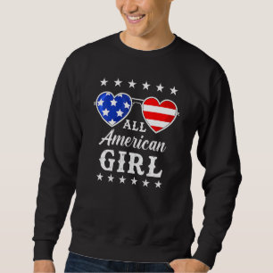 All Girl 4th July Girls Sonnenbrille Amerikaner Sweatshirt