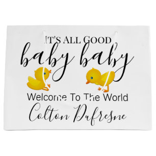"All Good Baby Baby" Personalisiert Baby Große Geschenktüte