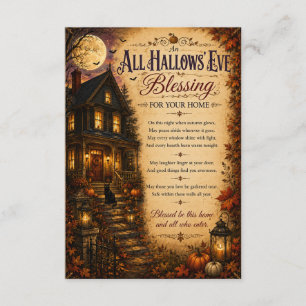 All Hallows’ Eve Halloween-Haussegnungskarte Dankeskarte