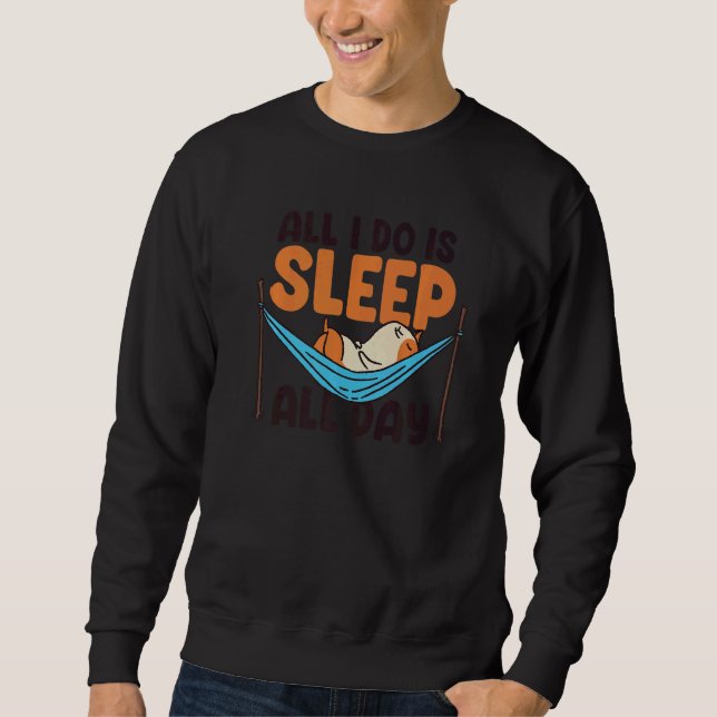 All I Do Is Sleep All Day Animal Lover Pet Owner C Sweatshirt (Vorderseite)