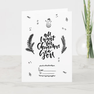 All I for Want Christmas i you Feiertagskarte