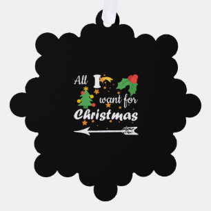 All i gewollt für Weihnachten Couple Shirt Ornament Karte