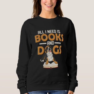 All I Need Is Books And Dogs Book Lover Reading Sweatshirt