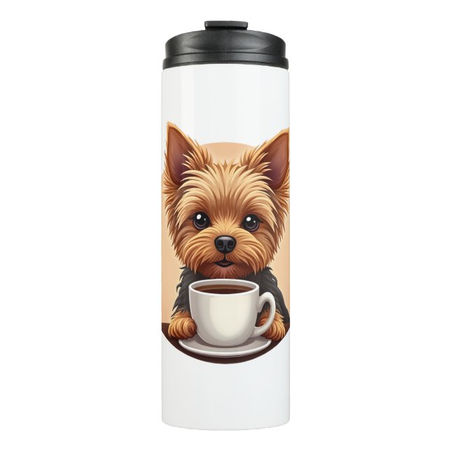 All I Need is Coffee and My Yorkie Thermosbecher (Vorderseite)