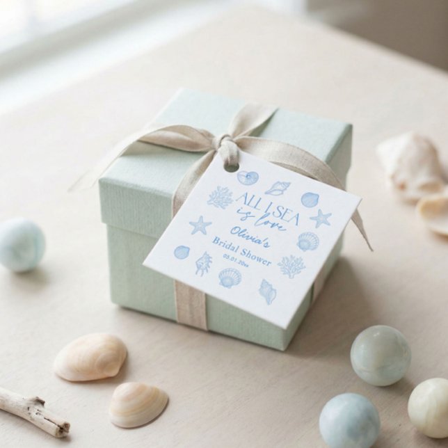 All I Sea Is Love Bridal Shower  Geschenkanhänger (Von Creator hochgeladen)