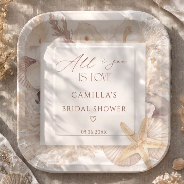 All I Sea Is Love Bridal Shower  Pappteller (Von Creator hochgeladen)