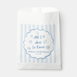 All I Sea Is Love Seashell Coastal Bridal Shower Geschenktütchen