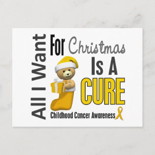 All I Want For Christmas Childhood Cancer Feiertagspostkarte