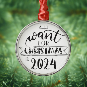 All I want for Christmas is 2023 fun  Ornament Aus Metall