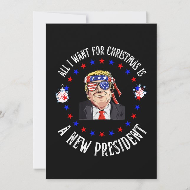 All I Want for Christmas is A New President, Trump Einladung (Vorderseite)
