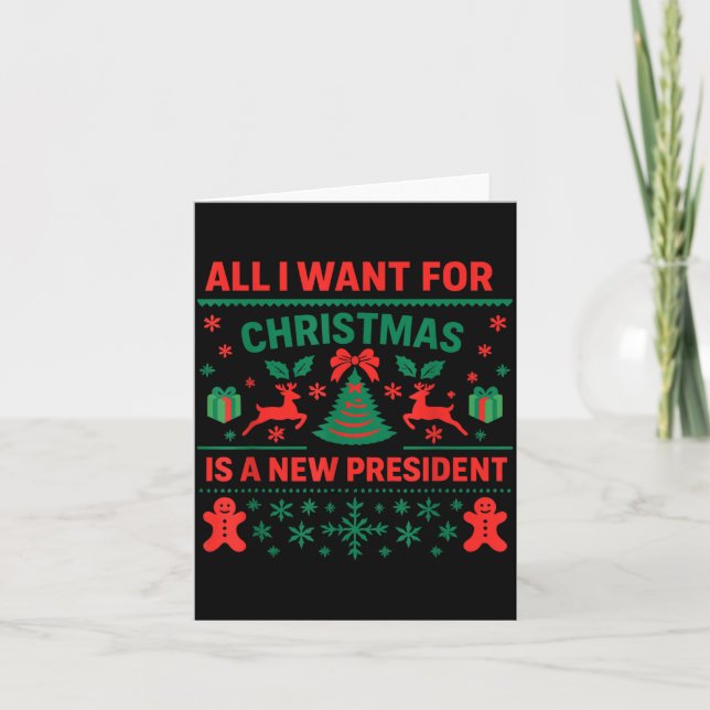 All I Want For Christmas Is New President Anti Tru Karte (Vorderseite)