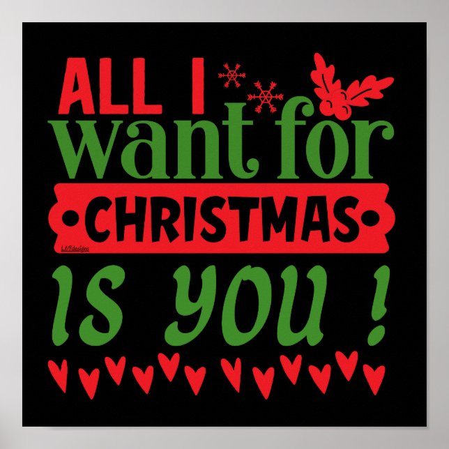 ALL I WANT FOR CHRISTMAS IS YOU POSTER (Vorne)