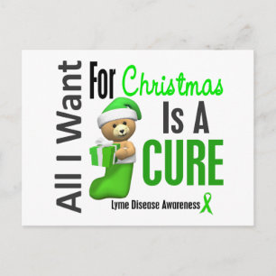 All I Want For Christmas Lyme Disease Feiertagspostkarte