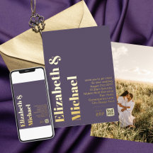 All-in-1 ECHT GOLD FOLIE Mauve Foto QR Code Modern