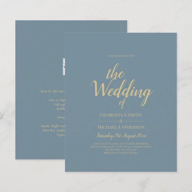 All-in-1 Elegantes Sea Glass Aquamarin Gold Weddin (Vorne/Hinten)