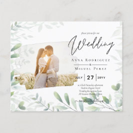 All-in-1-Foto Overlay GREENERY Wedding Invite Flyer