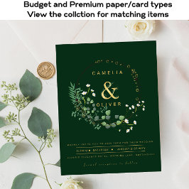 All-in-1-Gold-Kranz QR-Code Hochzeitscodierung Flyer