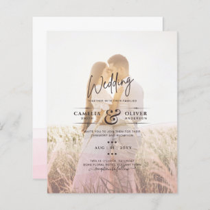 All-in-1 Rosa Ombre Foto Overlay HochzeitQR-Code