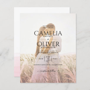 All-in-1 Rosa Ombre Foto Overlay HochzeitQR-Code