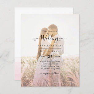 All-in-1 Rosa Ombre Foto Overlay HochzeitQR-Code