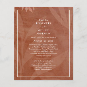 All-in-1 Rustic Terracotta Overlay Wedding Flyer
