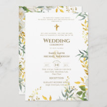 All-in-1 White Gold Greenery katholische Hochzeit