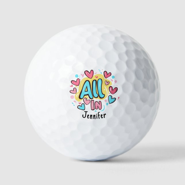 "All in" Graffiti-Stil Golfball (Vorderseite)