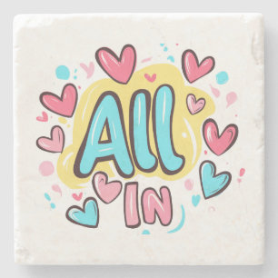 "All in" Graffiti-Stil Steinuntersetzer