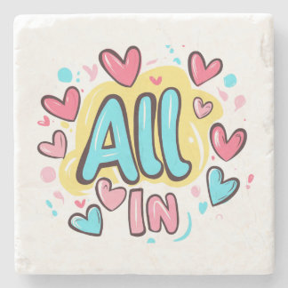 "All in" Graffiti-Stil Steinuntersetzer