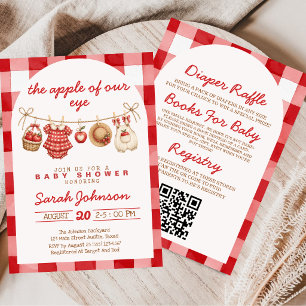 All in One Apfel Unserer Augen Gingham-Baby-Party Einladung