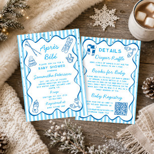 All In One Apres Bebe Apres Ski Boy Baby Shower Einladung