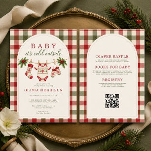All in One Baby It's Cold Outside Baby Shower Einladung