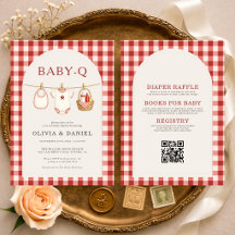 All in One Baby Q Gingham Wäscheleine Baby Shower