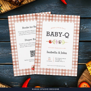 All in One Baby Q Grill Baby Shower Einladung