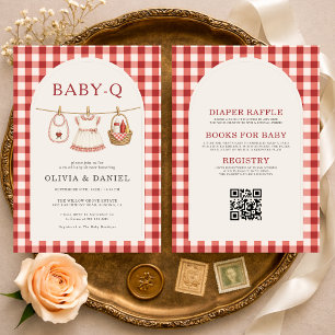 All in One Baby Q Mädchen Wäscheleine Babyparty-Ei Einladung