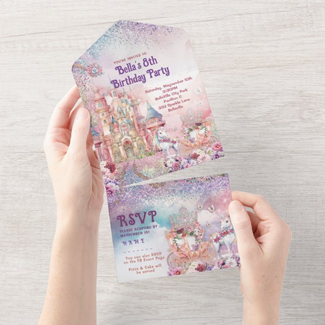 ALL IN ONE Birthday Einladung (Abreißen)