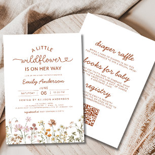 All in One Boho Little Wildblume Baby Dusche Einladung
