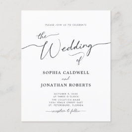 All in one Budget Kalligrafie Hochzeitseinladung