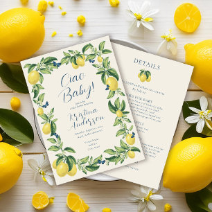 All in One Ciao Baby Lemon Butterfly Babydusche Einladung