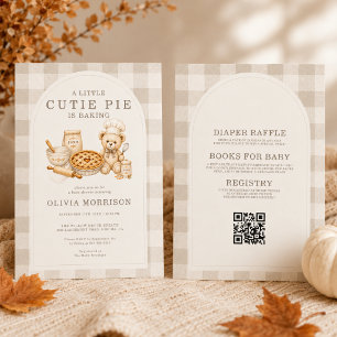 All in One Cutie Pie bäckt Baby Shower zum Herbst Einladung