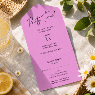 All-In-One-Einladung Party-Abreiß-RSVP-Einladung All In One Einladung